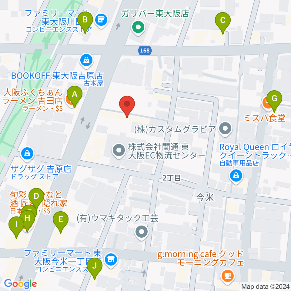 スタジオDMP周辺のファミレス・ファーストフード一覧地図