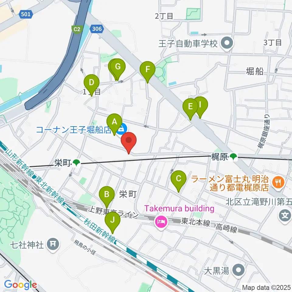 邦楽囃子方 五代目 望月朴清周辺のファミレス・ファーストフード一覧地図