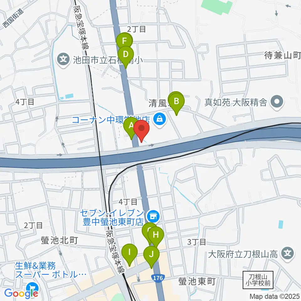 ナルホド周辺のファミレス・ファーストフード一覧地図