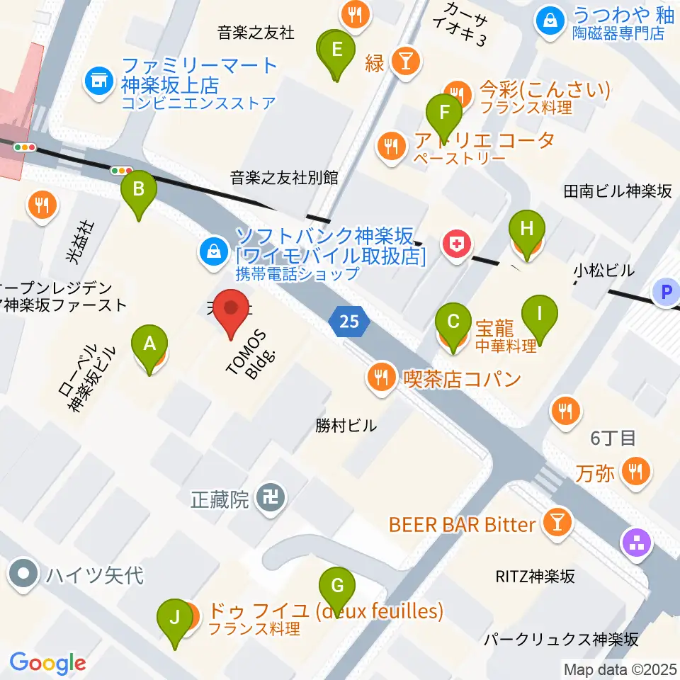 神楽音周辺のファミレス・ファーストフード一覧地図