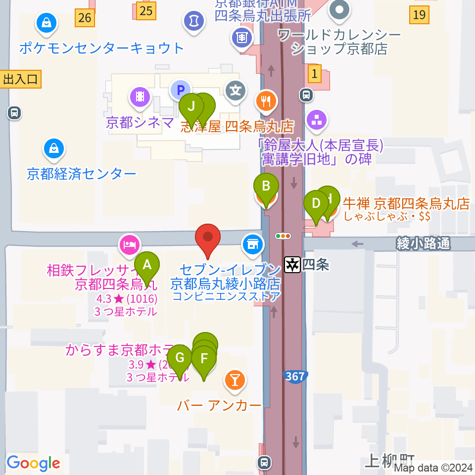 株式会社サロット周辺のファミレス・ファーストフード一覧地図