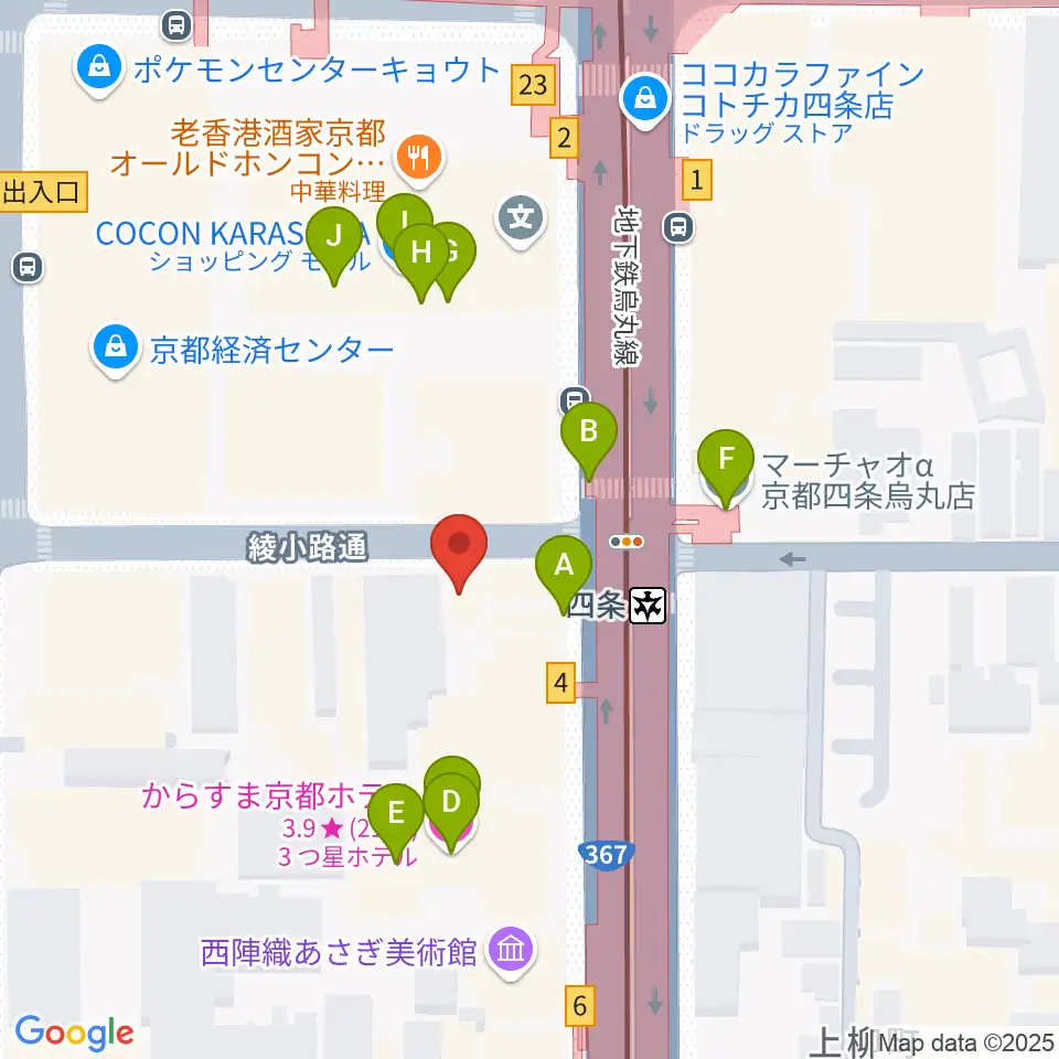 株式会社サロット周辺のファミレス・ファーストフード一覧地図