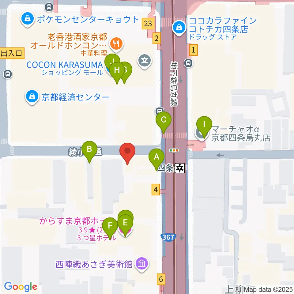 株式会社サロット周辺のファミレス・ファーストフード一覧地図