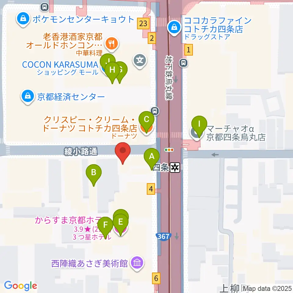 株式会社サロット周辺のファミレス・ファーストフード一覧地図