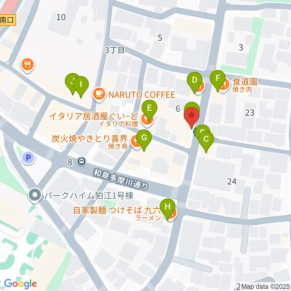 アイスタジオ周辺のファミレス・ファーストフード一覧地図