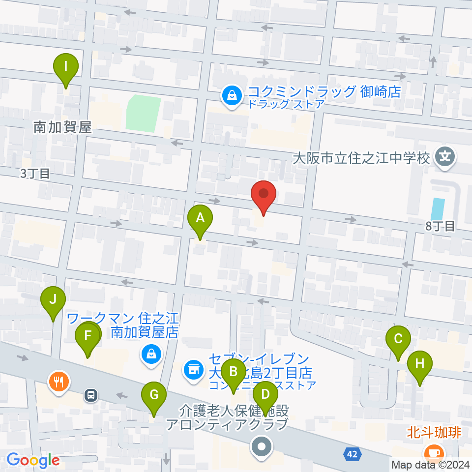 CSE Recording Studio周辺のファミレス・ファーストフード一覧地図