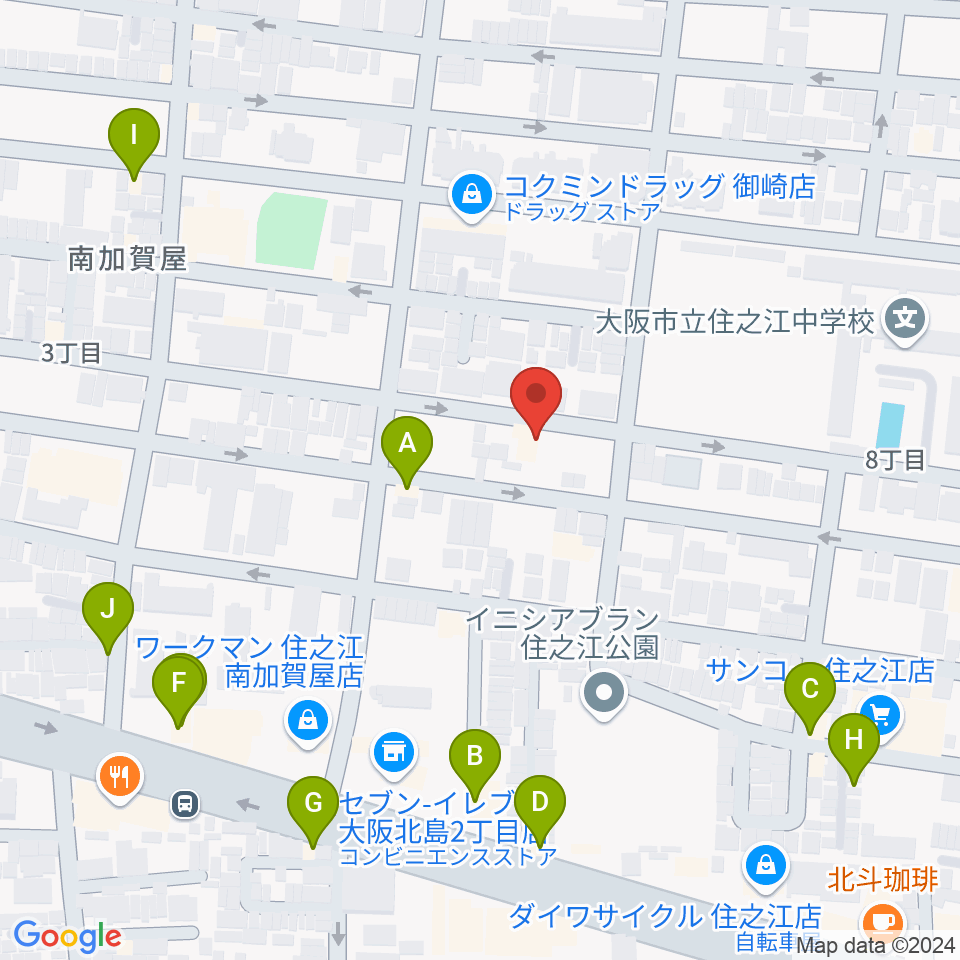 CSE Recording Studio周辺のファミレス・ファーストフード一覧地図