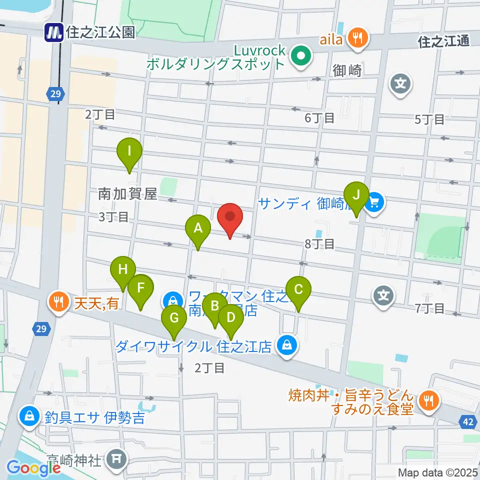 CSE Recording Studio周辺のファミレス・ファーストフード一覧地図