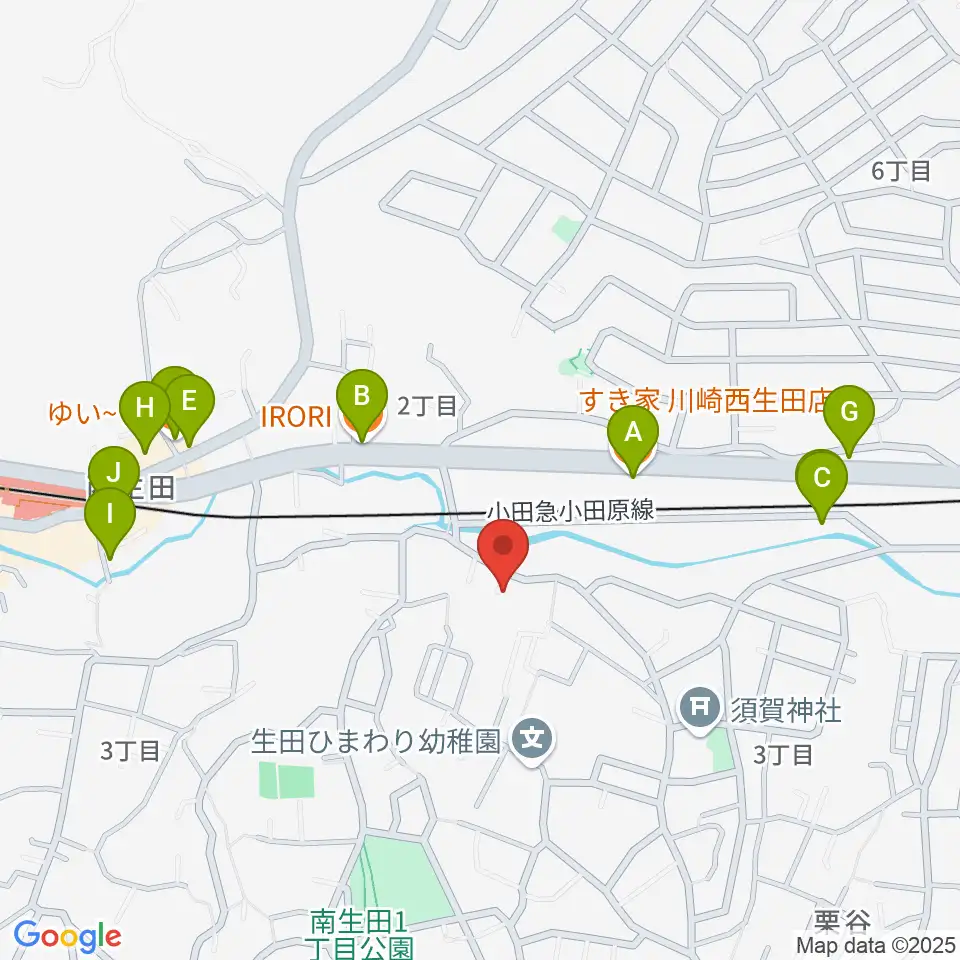 さわの Guitar Lab.周辺のファミレス・ファーストフード一覧地図