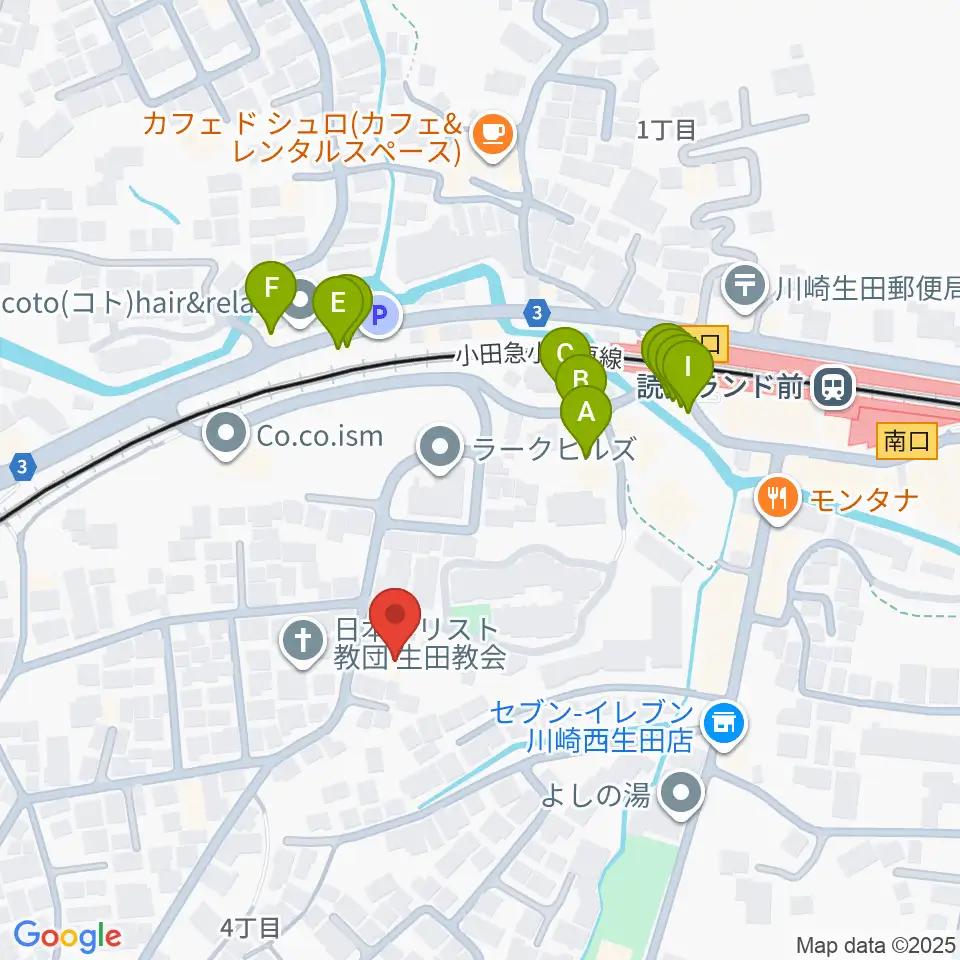 さわの Guitar Lab.周辺のファミレス・ファーストフード一覧地図