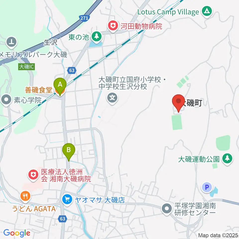 FM湘南マジックウェイブ周辺のファミレス・ファーストフード一覧地図