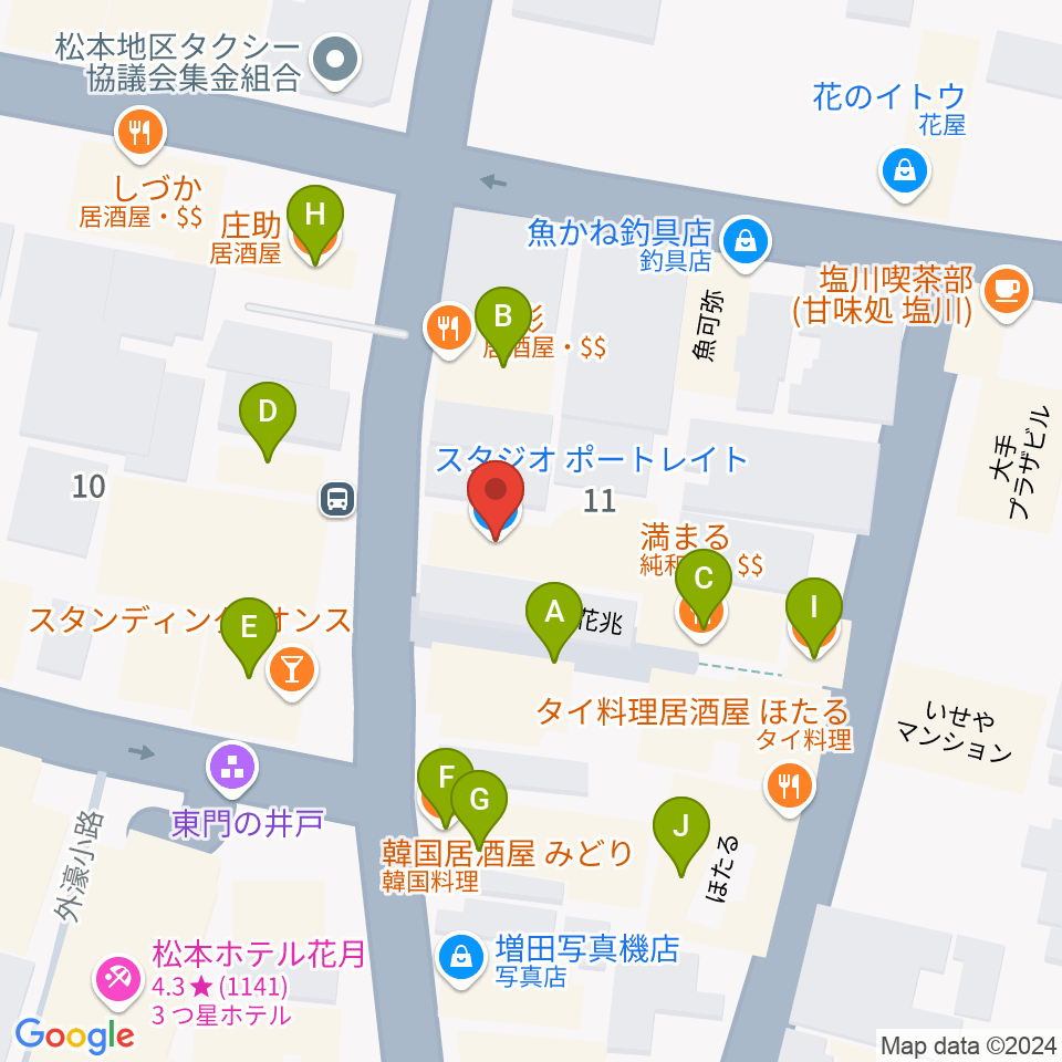 Studio Portrait周辺のファミレス・ファーストフード一覧地図