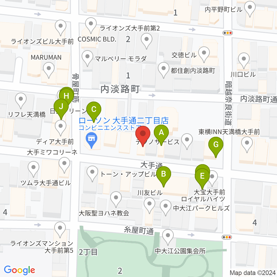 ラ カンパネラ周辺のファミレス・ファーストフード一覧地図