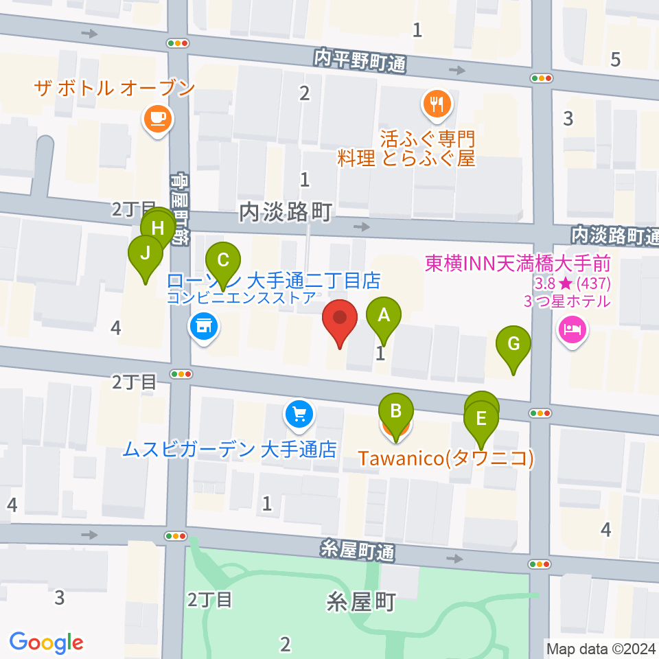 ラ カンパネラ周辺のファミレス・ファーストフード一覧地図