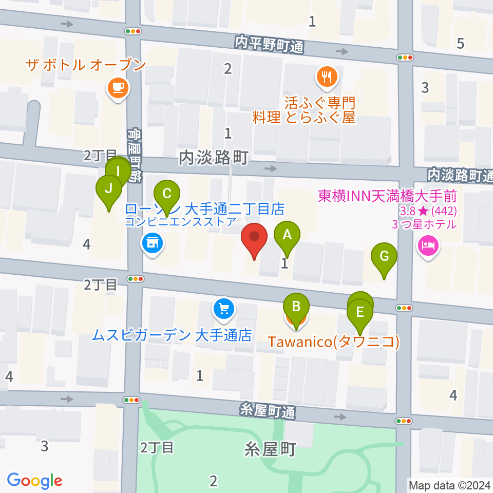 ラ カンパネラ周辺のファミレス・ファーストフード一覧地図