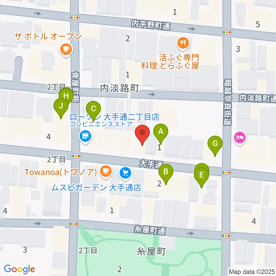 ラ カンパネラ周辺のファミレス・ファーストフード一覧地図