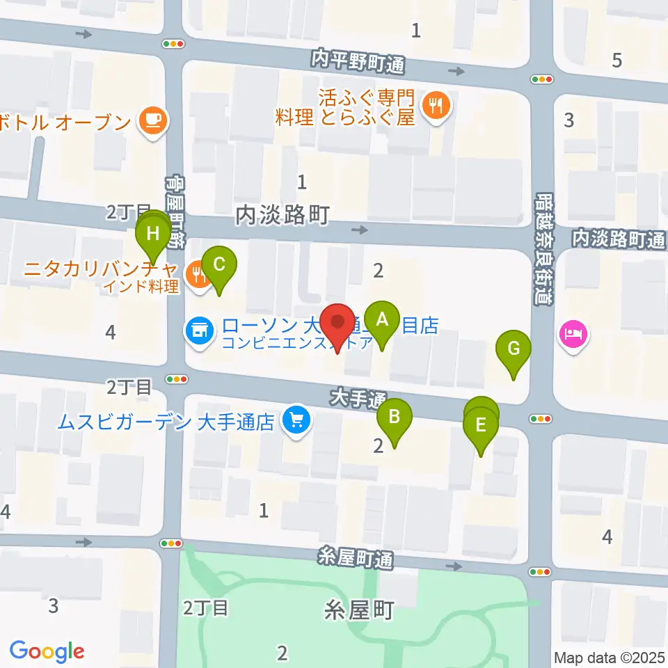 ラ カンパネラ周辺のファミレス・ファーストフード一覧地図