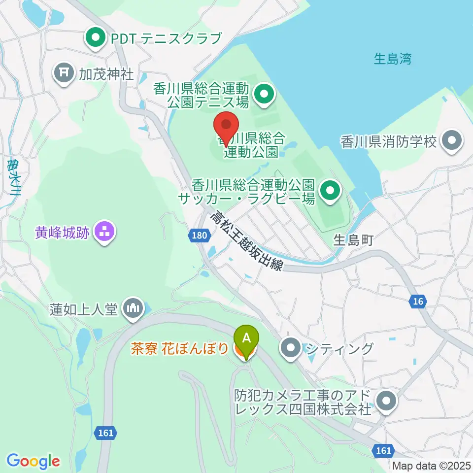 レクザムスタジアム周辺のファミレス・ファーストフード一覧地図