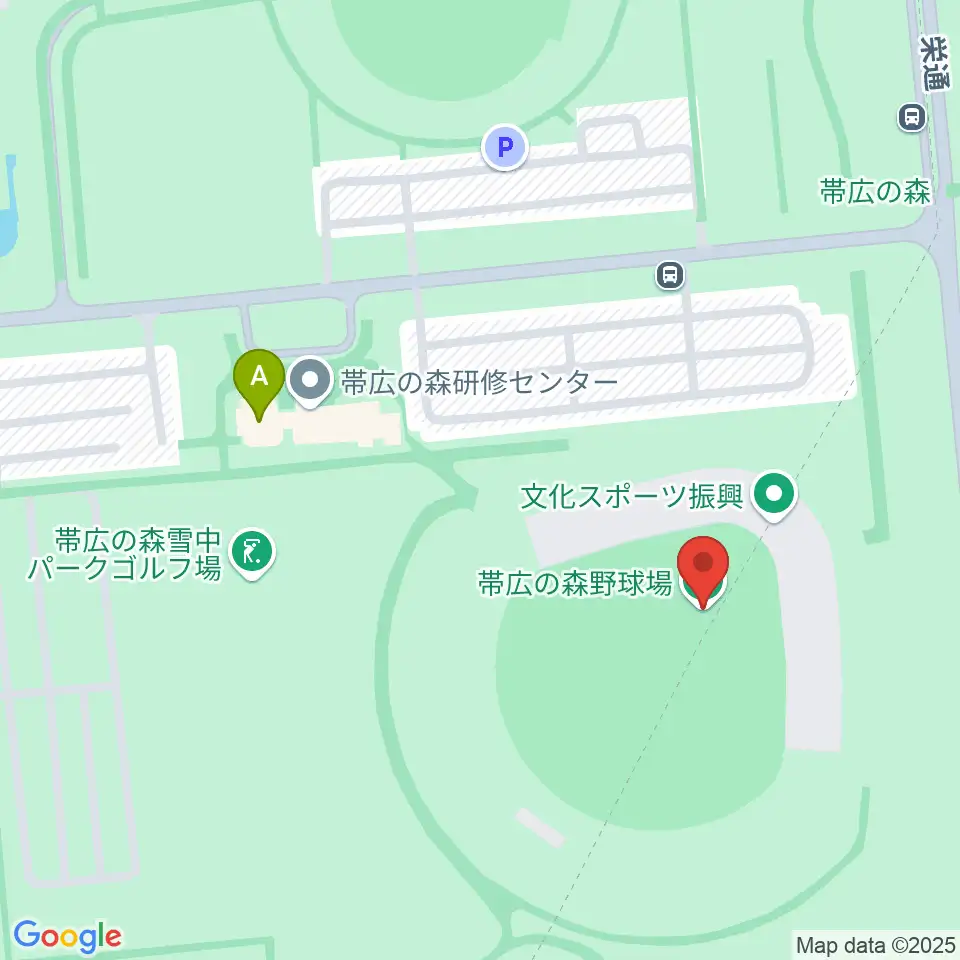 帯広の森野球場周辺のファミレス・ファーストフード一覧地図