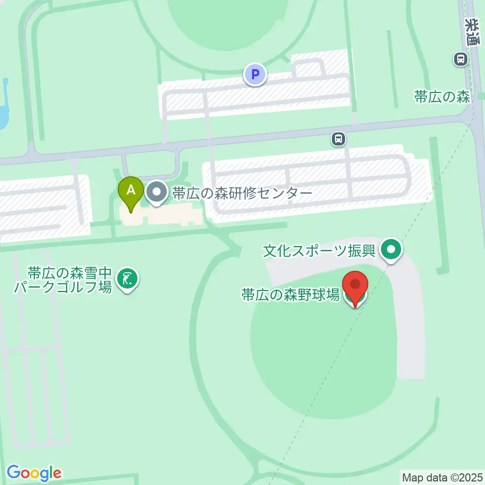 帯広の森野球場周辺のファミレス・ファーストフード一覧地図