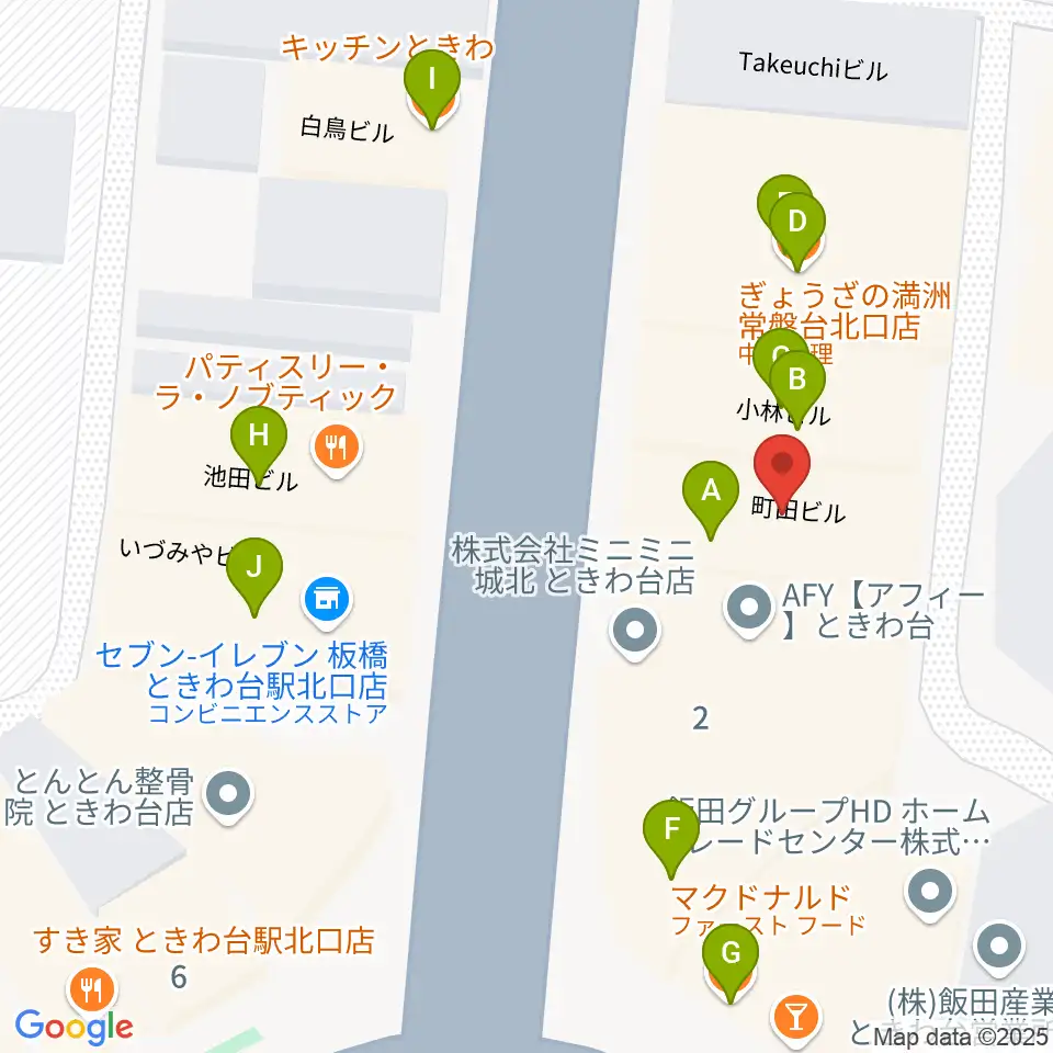 ときわ台Cave周辺のファミレス・ファーストフード一覧地図