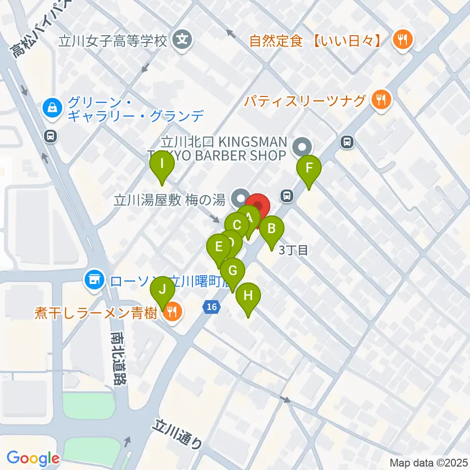 青江楽器ミュージック・イン・トム周辺のファミレス・ファーストフード一覧地図