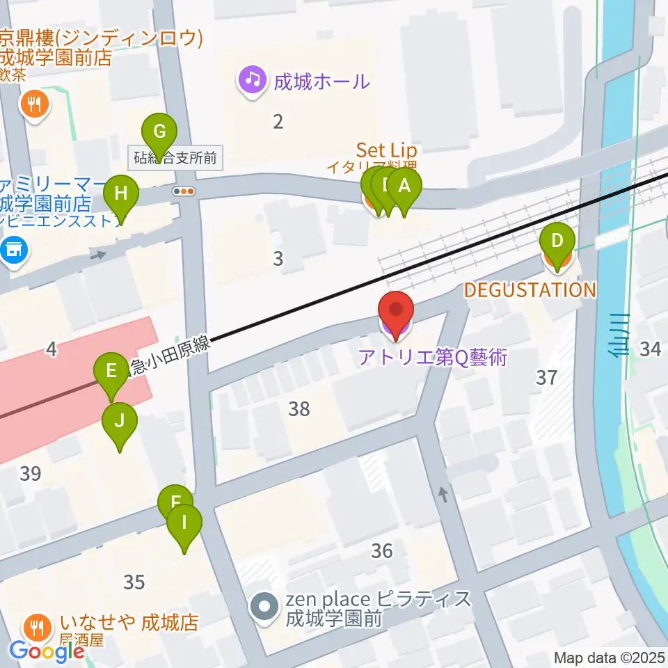 アトリエ第Q藝術周辺のファミレス・ファーストフード一覧地図