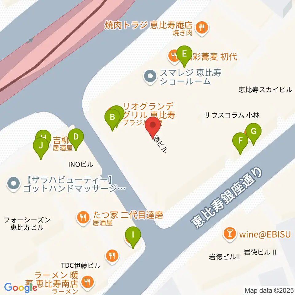 声の達人スタジオ周辺のファミレス・ファーストフード一覧地図