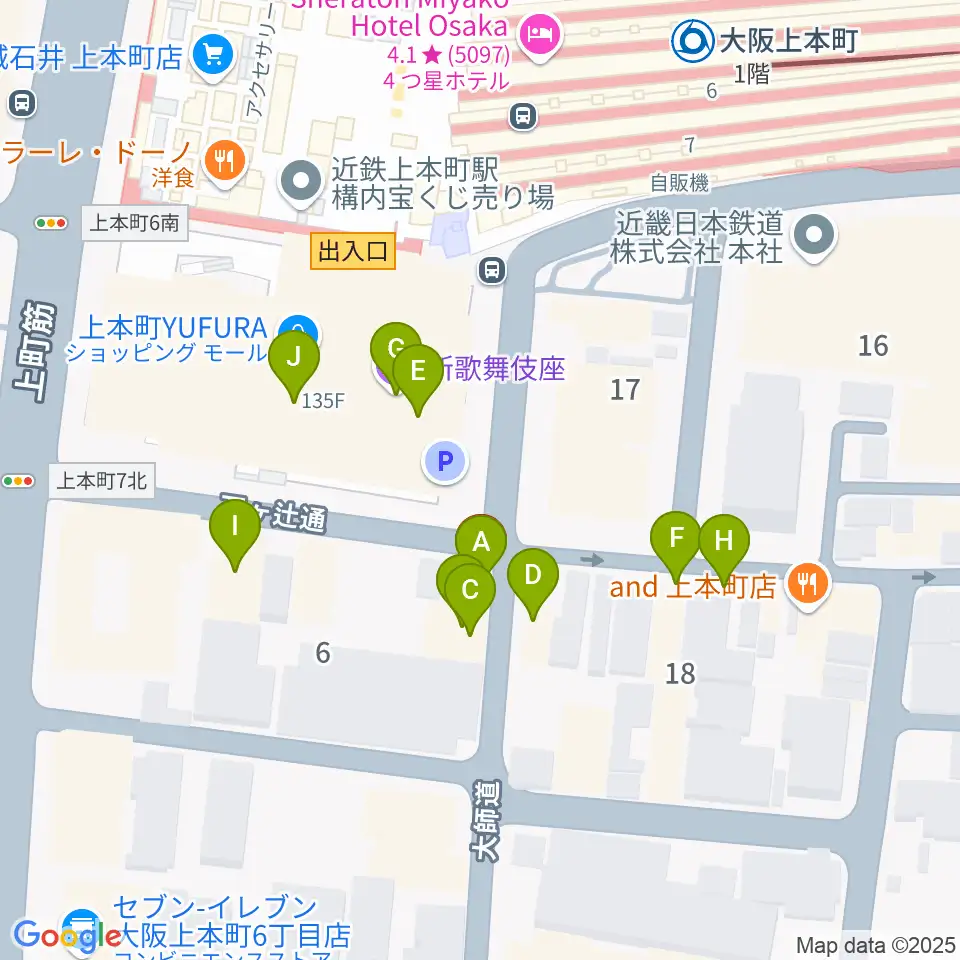 ラ・ロコマサロン周辺のファミレス・ファーストフード一覧地図