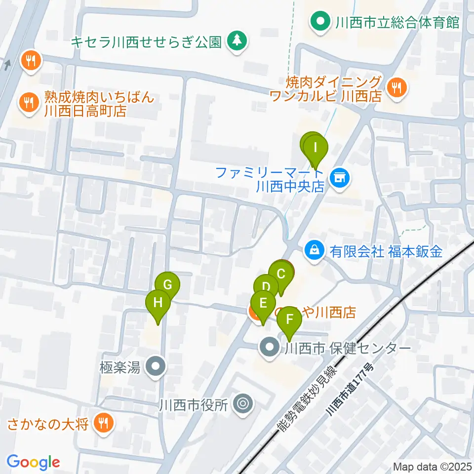 OTO BEACH周辺のファミレス・ファーストフード一覧地図