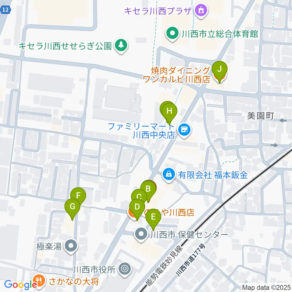 OTO BEACH周辺のファミレス・ファーストフード一覧地図
