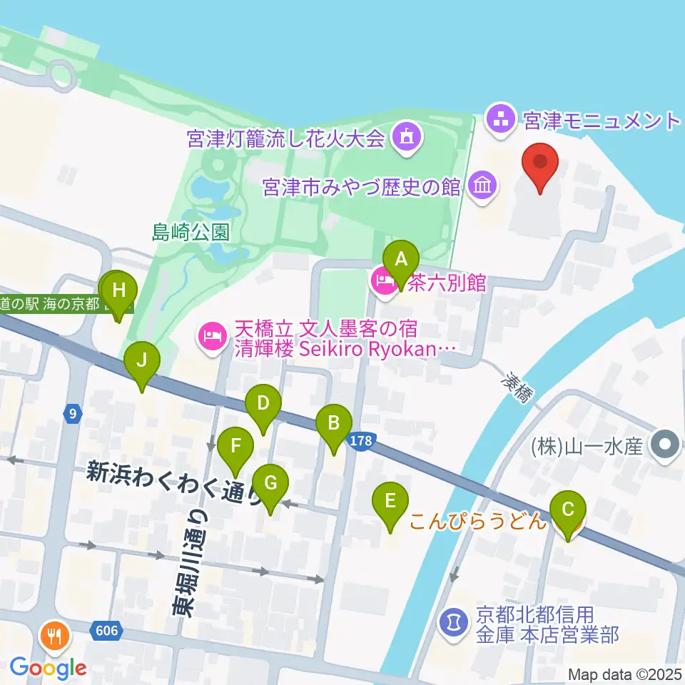 みやづ歴史の館周辺のファミレス・ファーストフード一覧地図