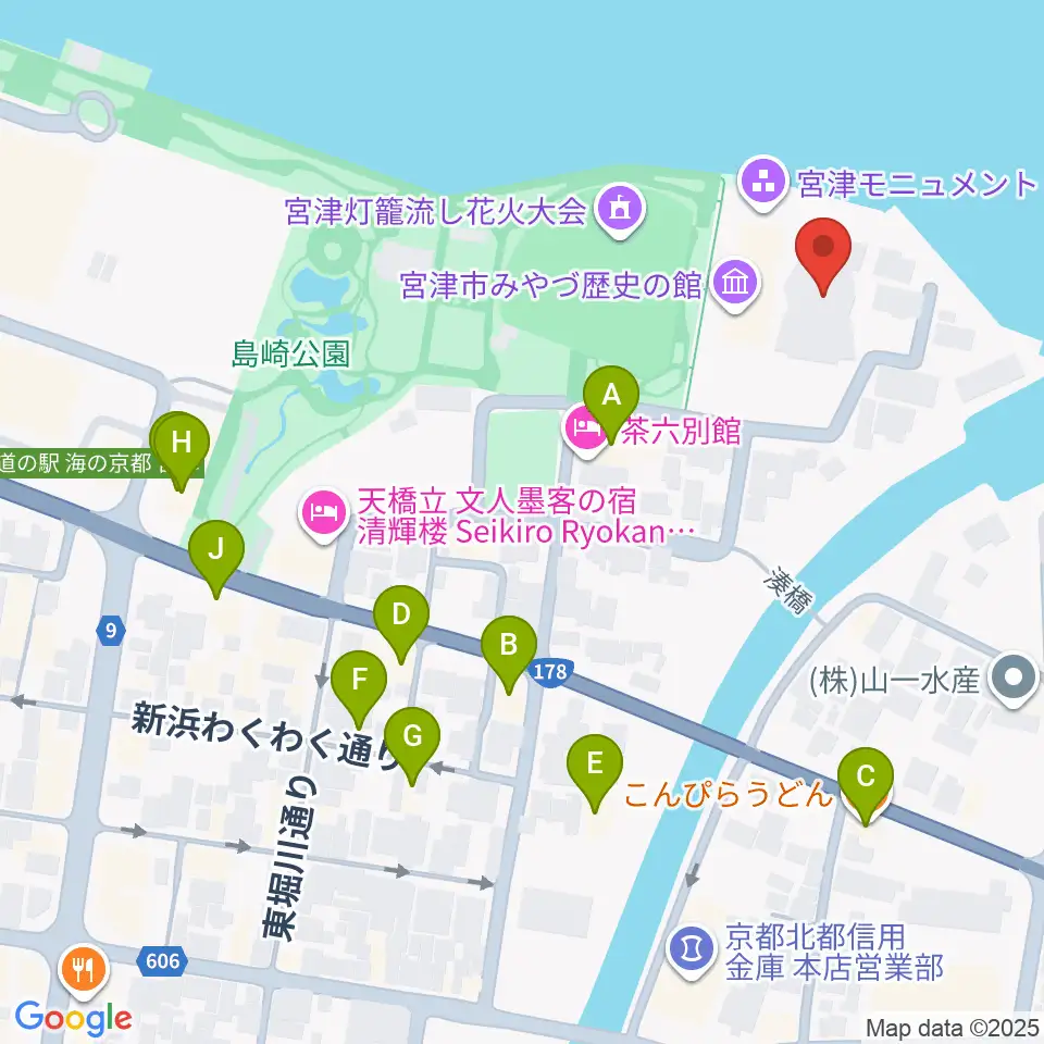 みやづ歴史の館周辺のファミレス・ファーストフード一覧地図