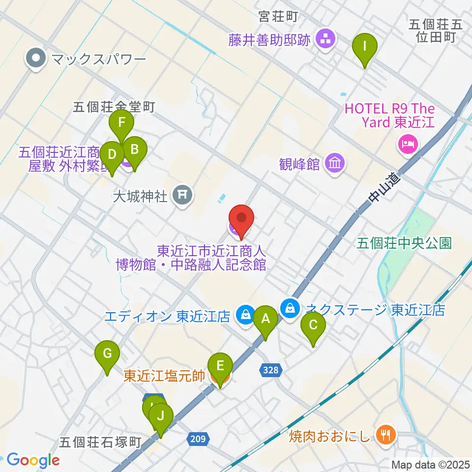 てんびんの里文化学習センター周辺のファミレス・ファーストフード一覧地図