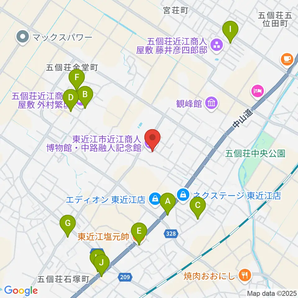 てんびんの里文化学習センター周辺のファミレス・ファーストフード一覧地図