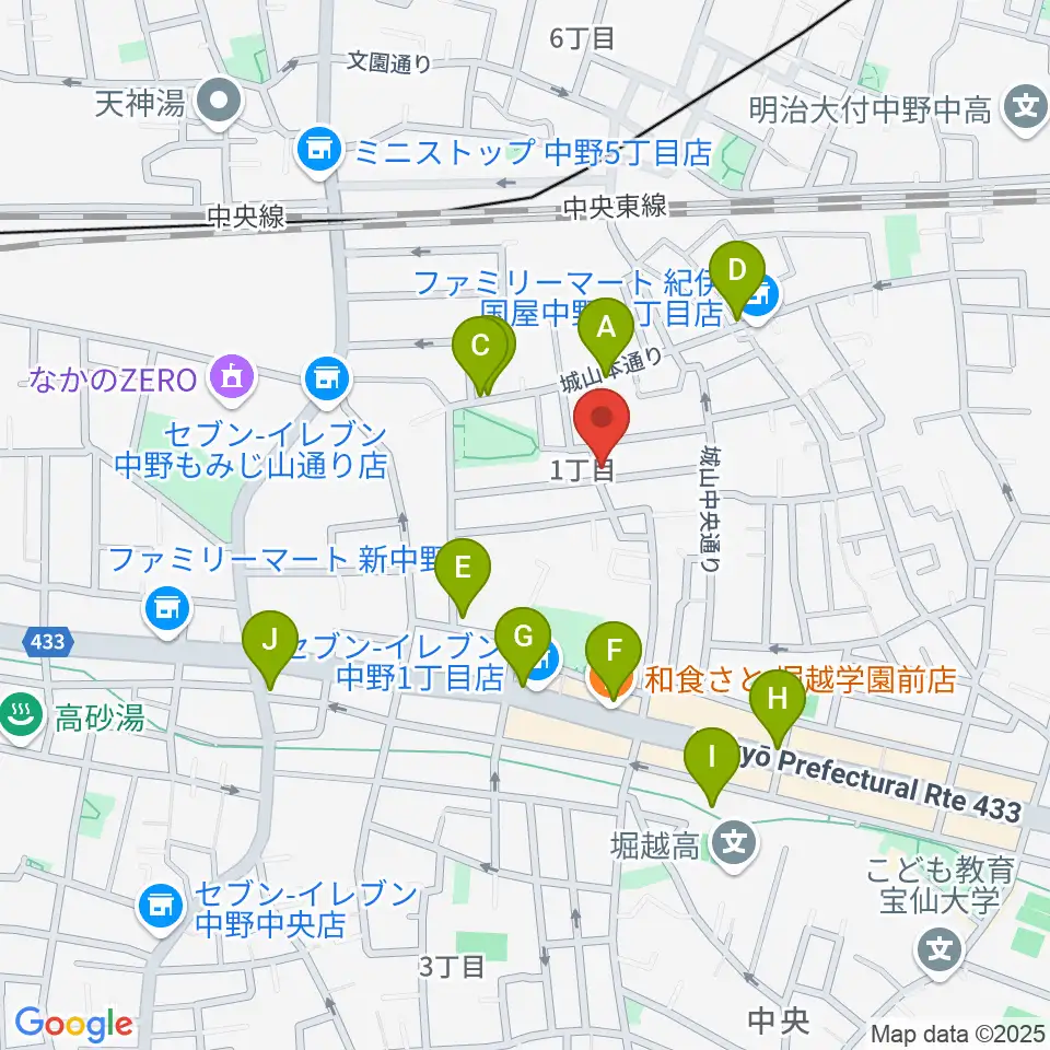 R.M.kalimba/craft&junk周辺のファミレス・ファーストフード一覧地図