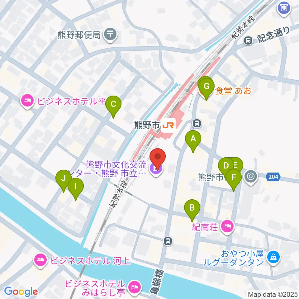 熊野市文化交流センター周辺のファミレス・ファーストフード一覧地図