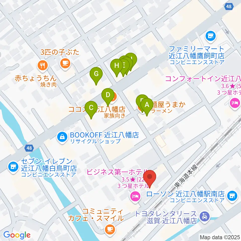 Eleven Guitars イレブンギターズ周辺のファミレス・ファーストフード一覧地図
