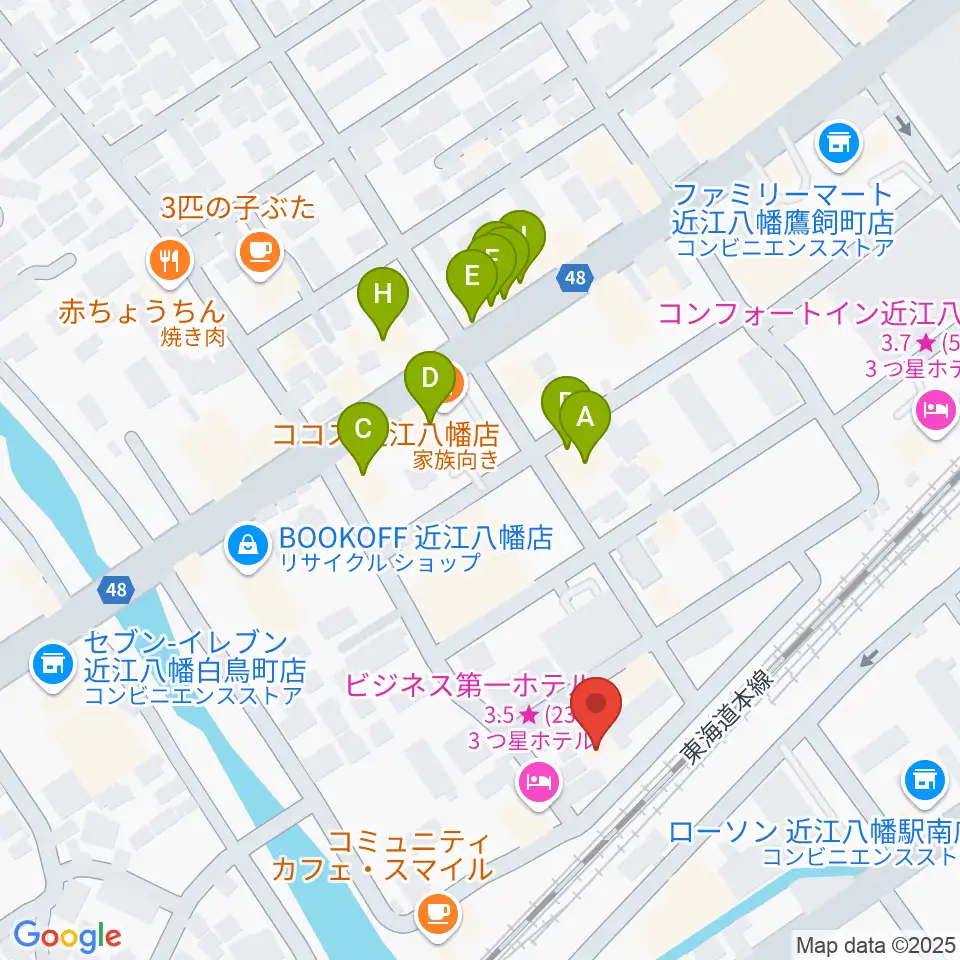 Eleven Guitars イレブンギターズ周辺のファミレス・ファーストフード一覧地図