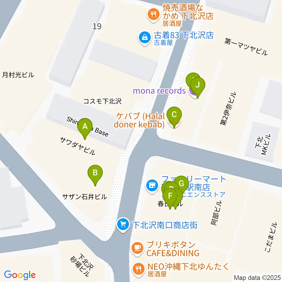 空飛ぶこぶたや周辺のファミレス・ファーストフード一覧地図