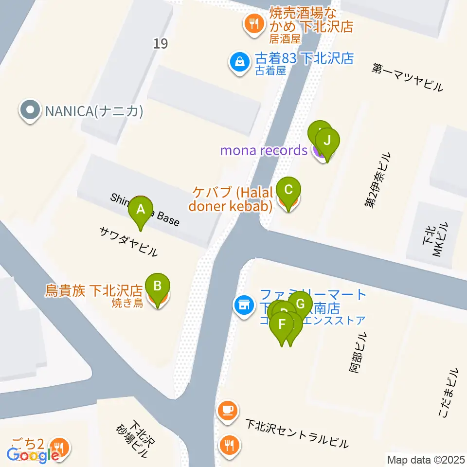 空飛ぶこぶたや周辺のファミレス・ファーストフード一覧地図