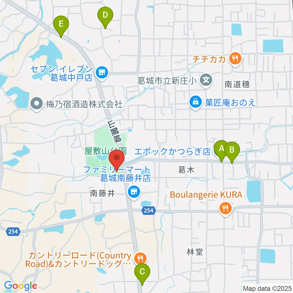 新庄文化会館マルベリーホール周辺のファミレス・ファーストフード一覧地図
