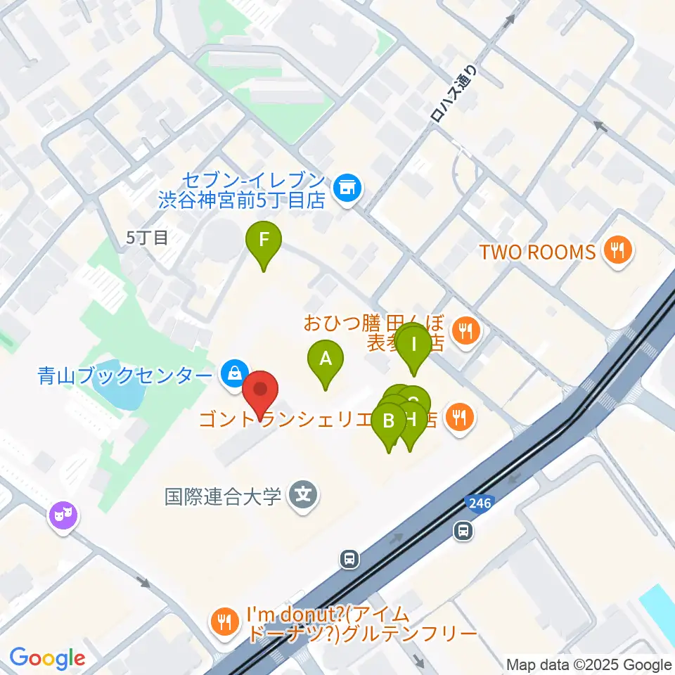 東京ウィメンズプラザ周辺のファミレス・ファーストフード一覧地図