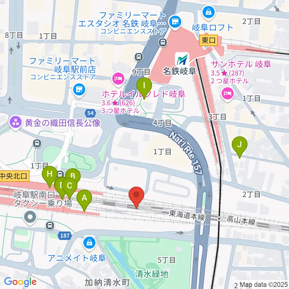 ハートフルスクエアーG周辺のファミレス・ファーストフード一覧地図