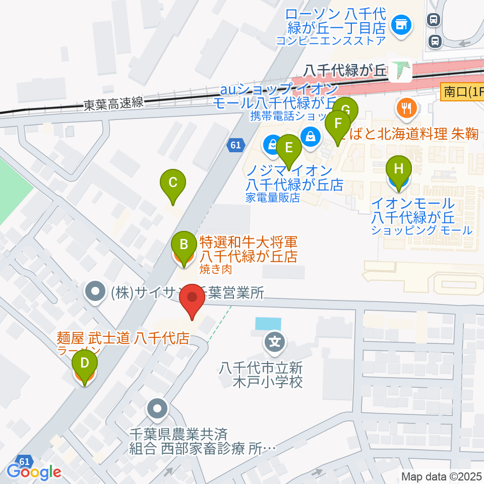 FMふくろう周辺のファミレス・ファーストフード一覧地図