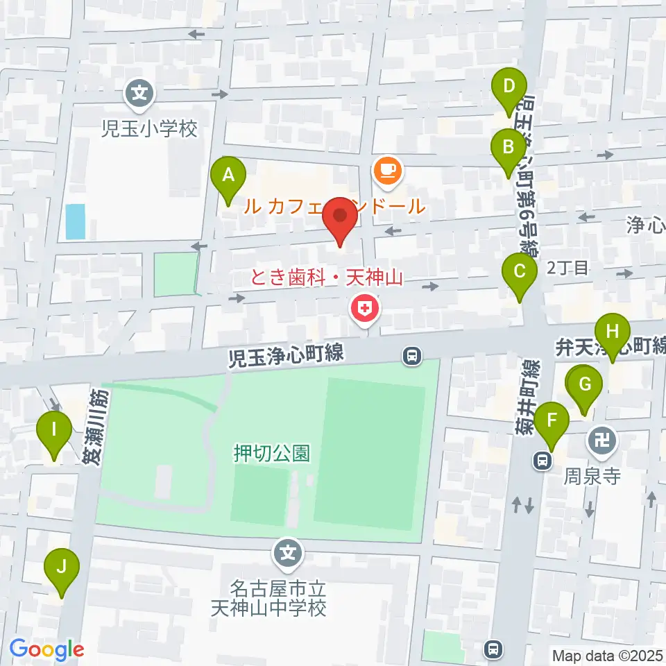Swon Studio周辺のファミレス・ファーストフード一覧地図