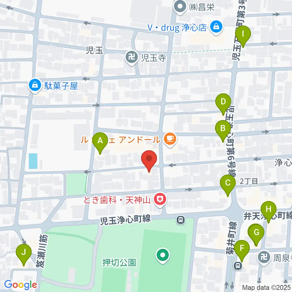 Swon Studio周辺のファミレス・ファーストフード一覧地図