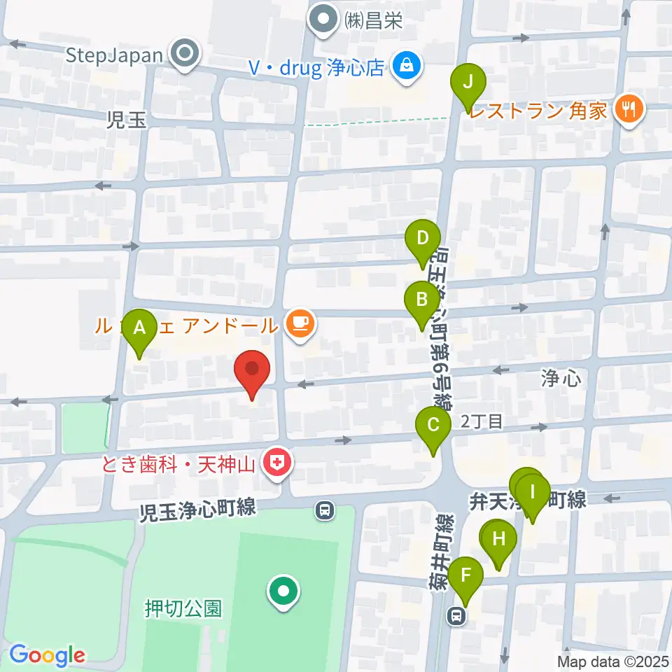 Swon Studio周辺のファミレス・ファーストフード一覧地図