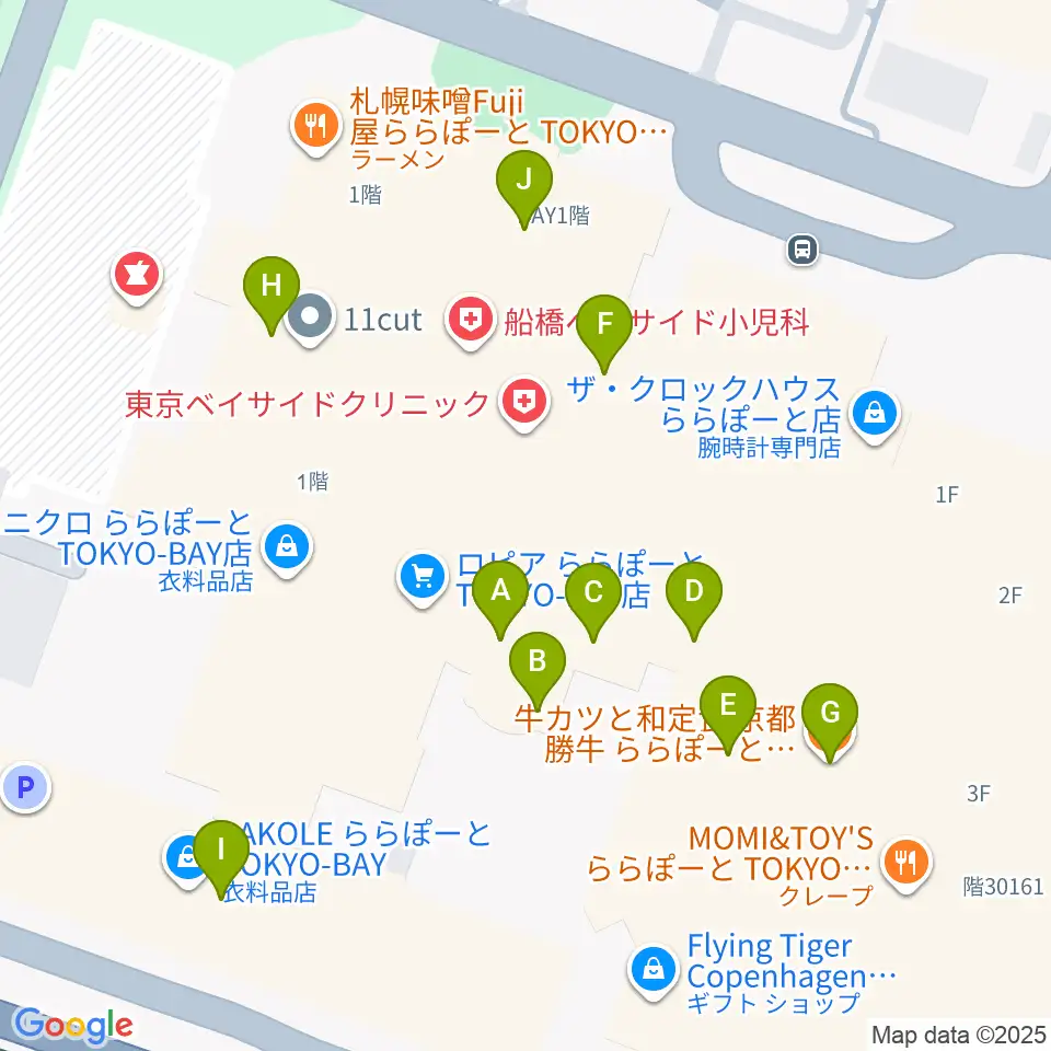 TOHOシネマズららぽーと船橋周辺のファミレス・ファーストフード一覧地図
