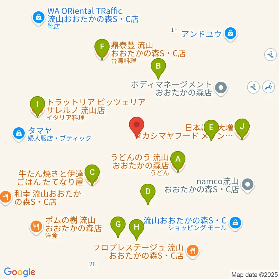 TOHOシネマズ流山おおたかの森周辺のファミレス・ファーストフード一覧地図